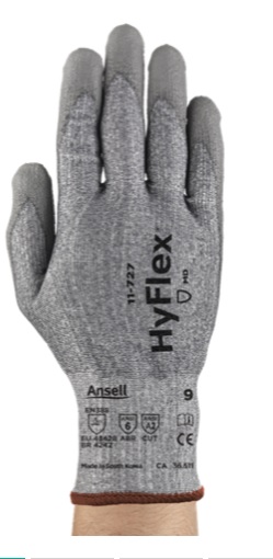 GLOVE A2 INTERCEPT LINER;GRAY SHELL GRAY PU PALM - Latex, Supported